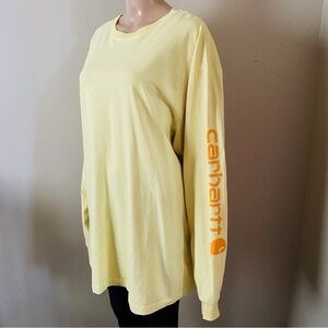 Carhartt yellow long sleeve shirt, men's XL Tall